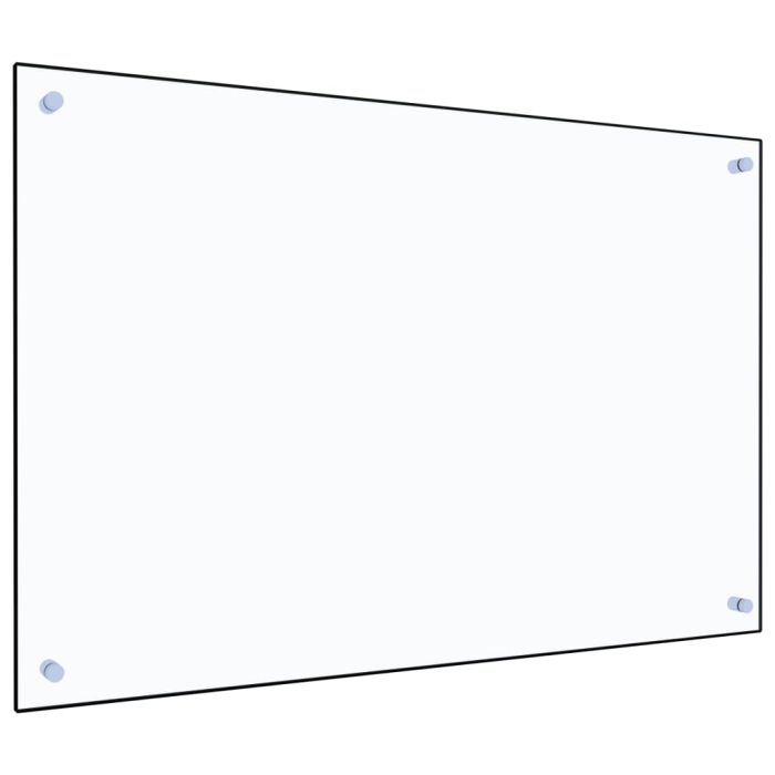 Kitchen Backsplash Transparent 90x60 cm Tempered Glass