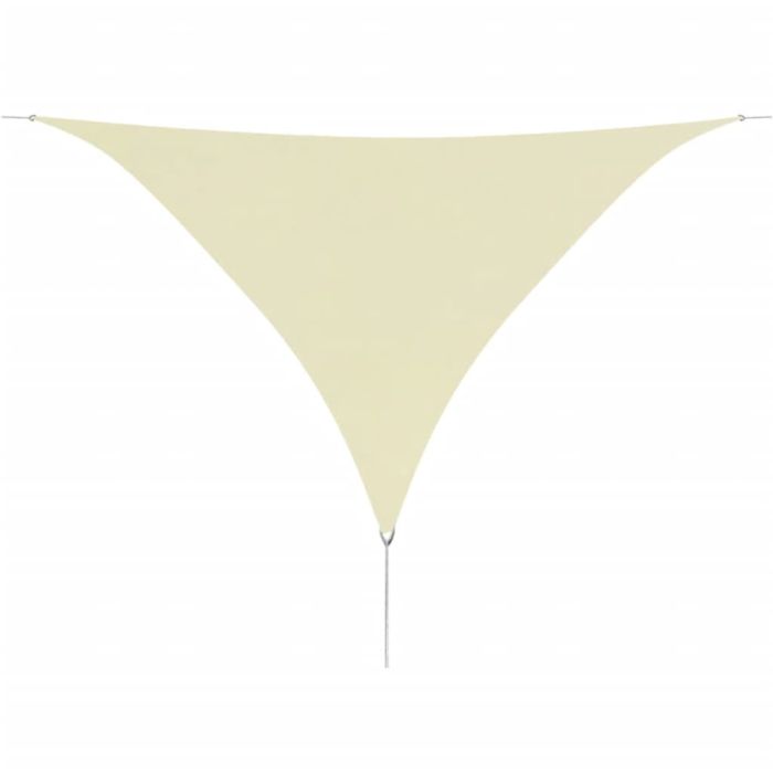 Sunshade Sail Oxford Fabric Triangular 5x5x5 m Cream