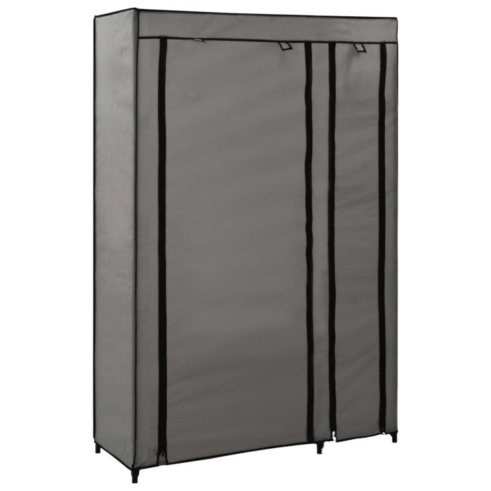 Folding Wardrobe Grey 110x45x175cm Fabric