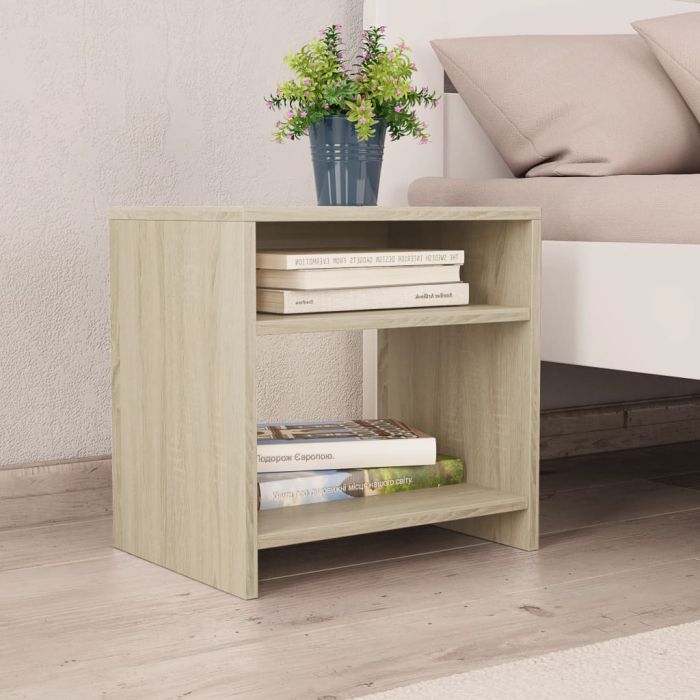 Bedside Cabinet Sonoma Oak 40x30x40cm Engineered Wood - Qiao