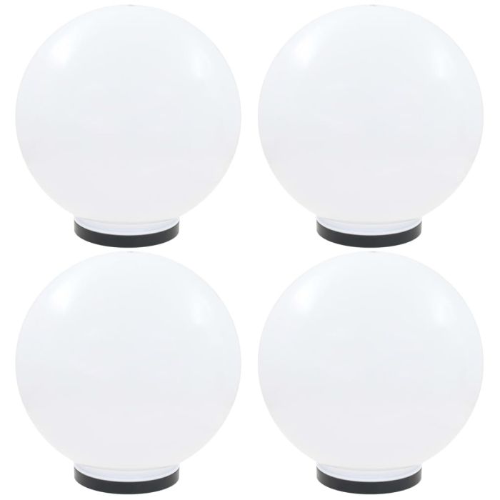 LED Bowl Lamps 4 pcs Spherical 40 cm PMMA