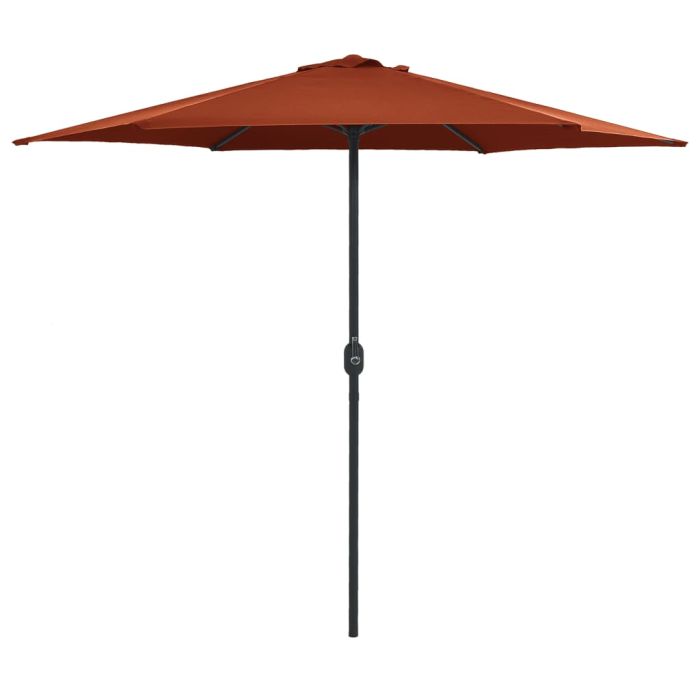 Outdoor Parasol with Aluminium Pole 270x246 cm Terracotta