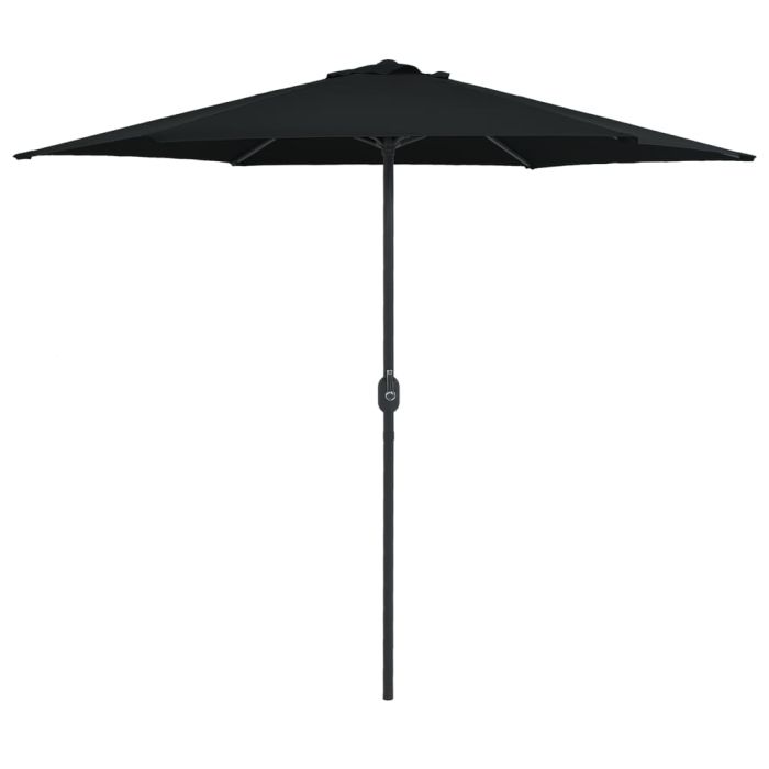 Garden Parasol with Aluminium Pole 270x246 cm Black