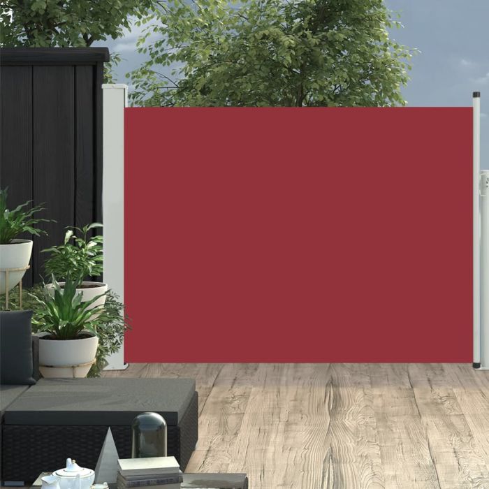 Patio Retractable Side Awning 120x500 cm Red