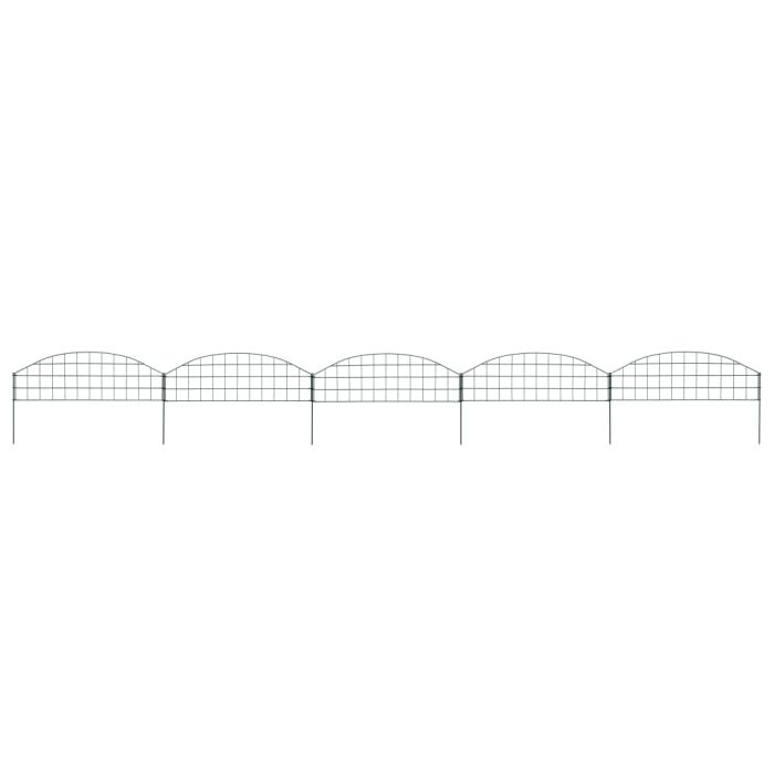 Arched Garden Fence Set 77.3x26 cm Green