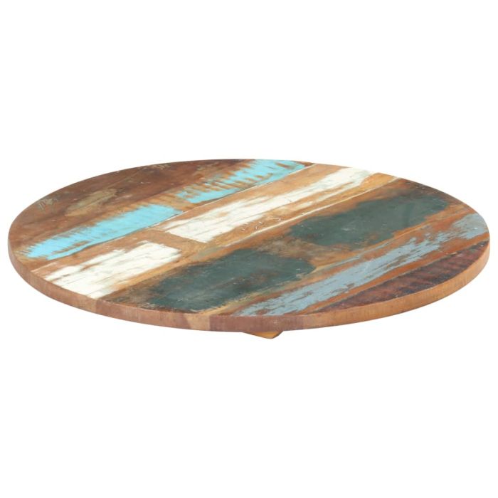 Round Table Top 80 cm 25-27 mm Solid Reclaimed Wood