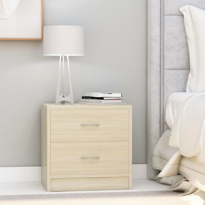 Bedside Cabinet Sonoma Oak 40x30x40cm Engineered Wood - Eldon