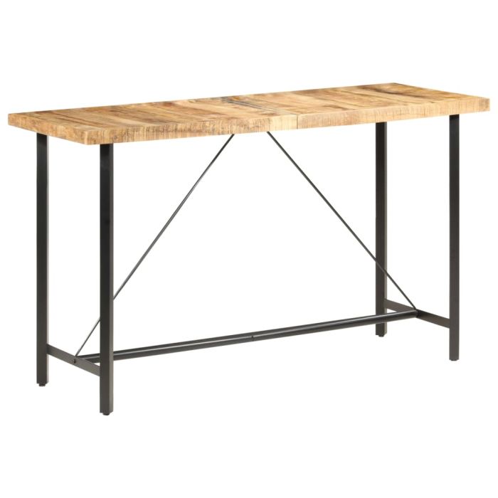 Bar Table 180x70x107 cm Rough Mango Wood