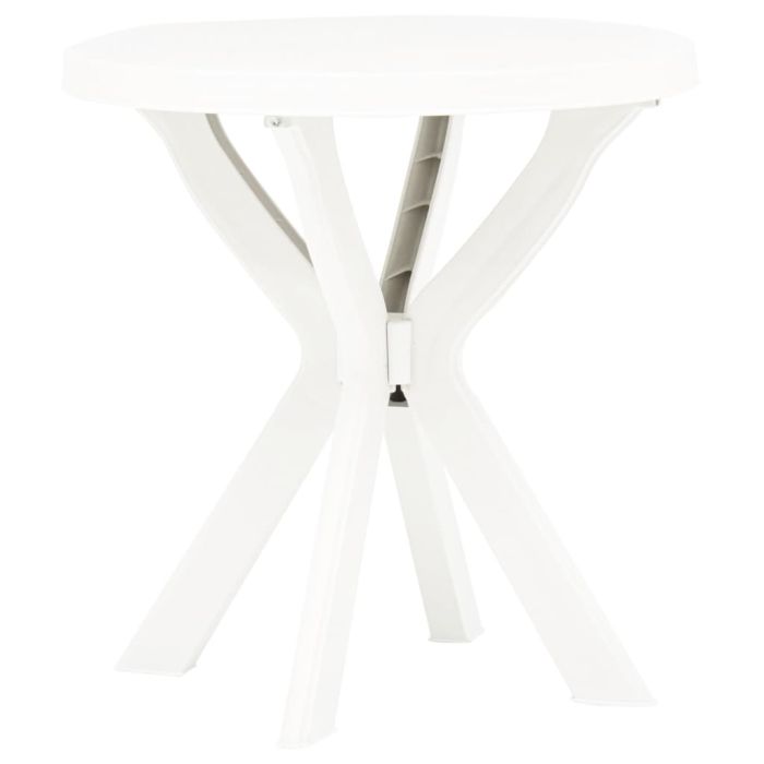 Bistro Table White Ã˜70 cm Plastic