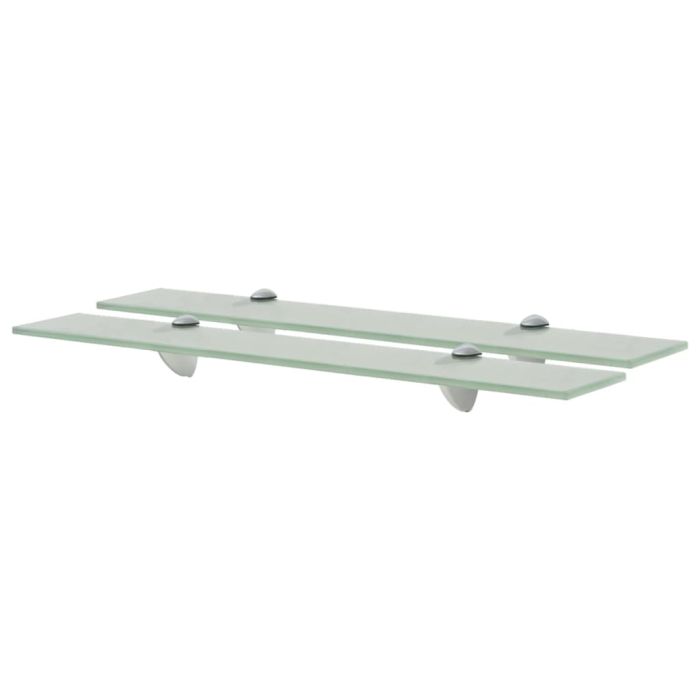 Floating Shelves 2 pcs Glass 60x10 cm 8 mm