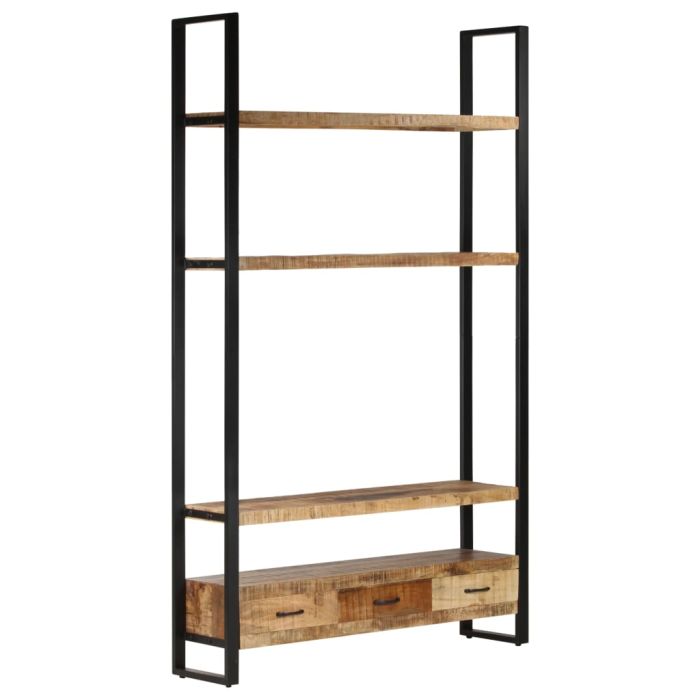 Highboard 118x30x200 cm Solid Rough Mango Wood