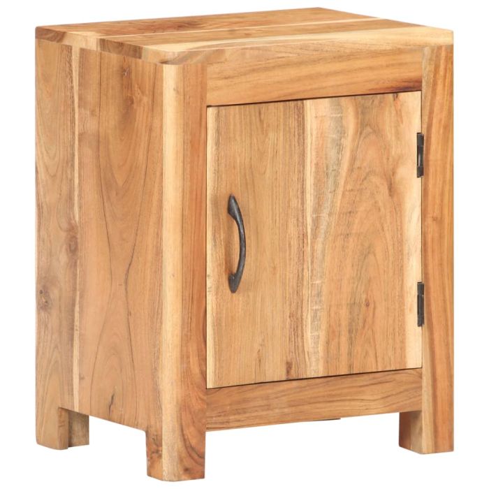 Bedside Cabinet 40x30x50cm Solid Acacia Wood Natural Finish - Lauxe