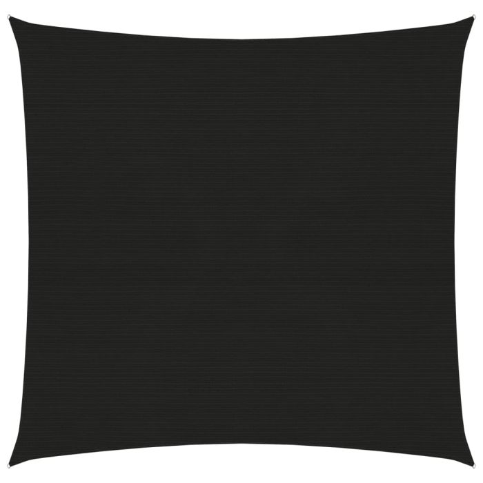 Sunshade Sail 160 g/m2 Black 3.6x3.6 m HDPE