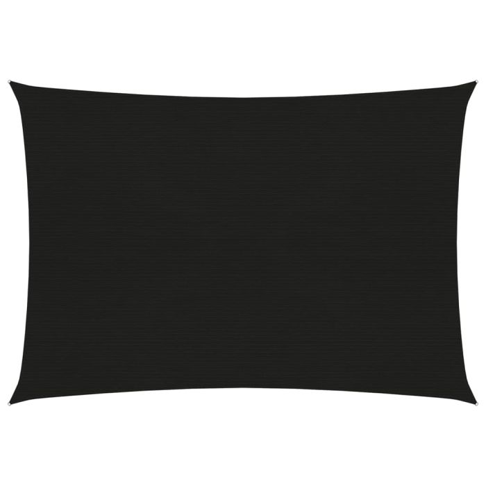 Sunshade Sail 160 g/m2 Black 2.5x3.5 m HDPE