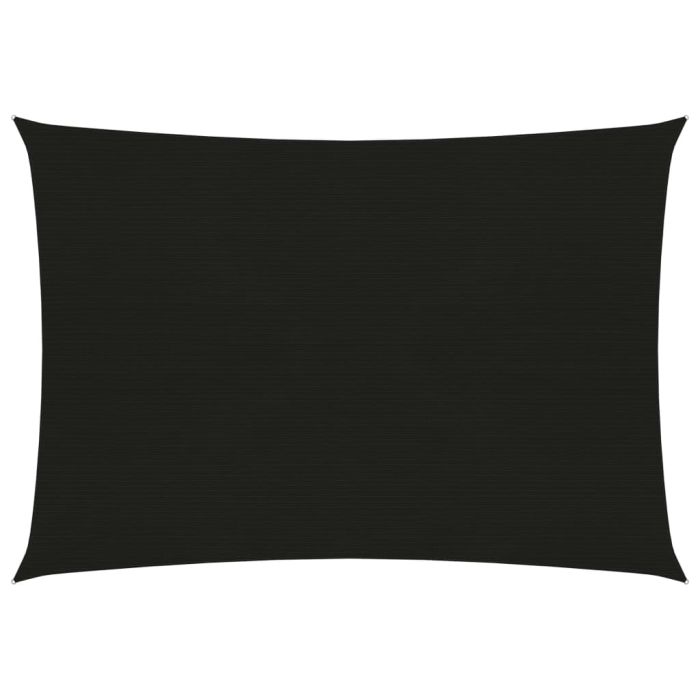 Sunshade Sail 160 g/m2 Black 2.5x4 m HDPE