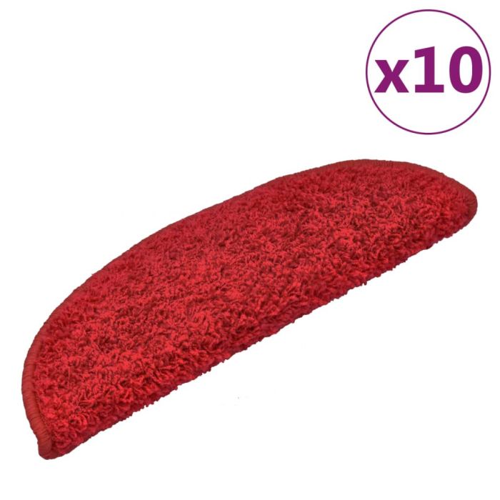 Stair Mats 10 pcs 65x25 cm Red