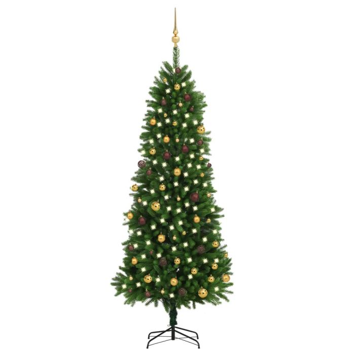 Fluer Pre-lit Tree Ball Set 240cm Green