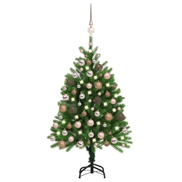 FROSTYN Artificial Pre-lit Christmas Tree with Ball Set 120 cm Green