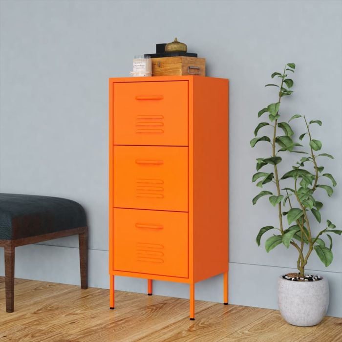 Storage Cabinet Orange 42.5x35x101.5 cm Steel