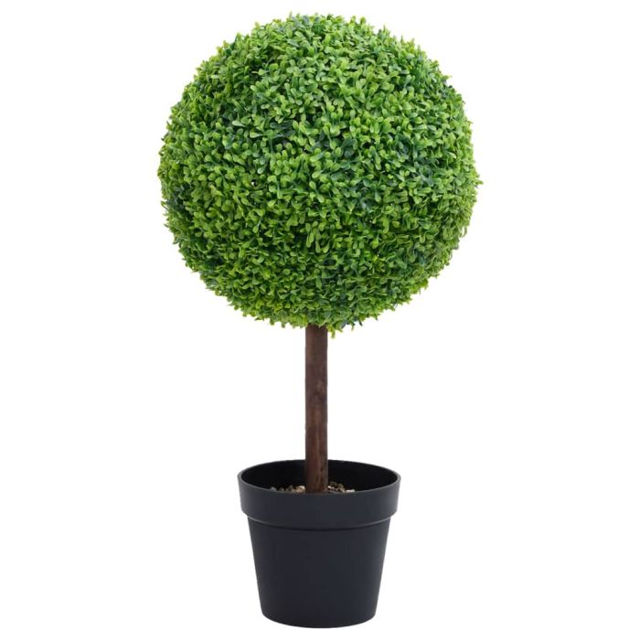 Artificial Boxwood Plant with Pot Ball Shaped Green 50cm