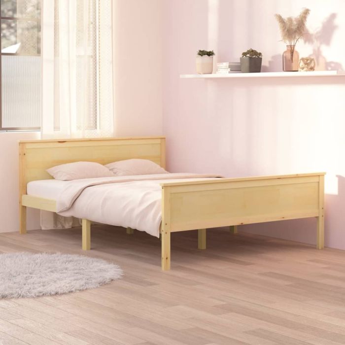 Bed Frame Solid Wood Pine 140x200 cm