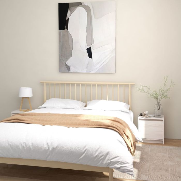 Bedside Cabinets 2 pcs White 40x30.5x40cm Solid Pinewood - Frost