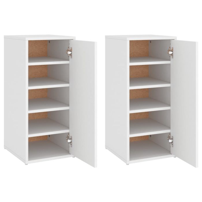 Shoe Cabinets 2 pcs White 32x35x70 cm Engineered Wood