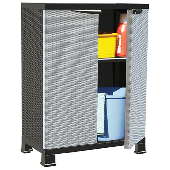 Plastic Cabinet 68x39x92 cm Rattan Design
