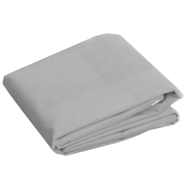 Tarpaulin 260 g/m² 8x8 m Grey HDPE
