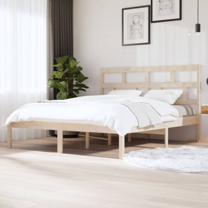 Bed Frame Solid Wood Pine 160x200 cm