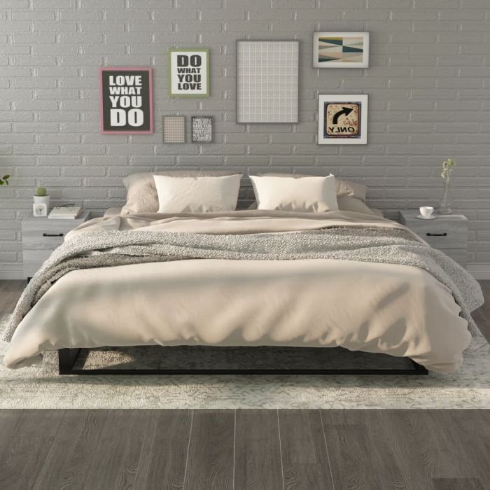Bedside Cabinets 2 Pieces Grey Sonoma 40x35x47.5 cm
