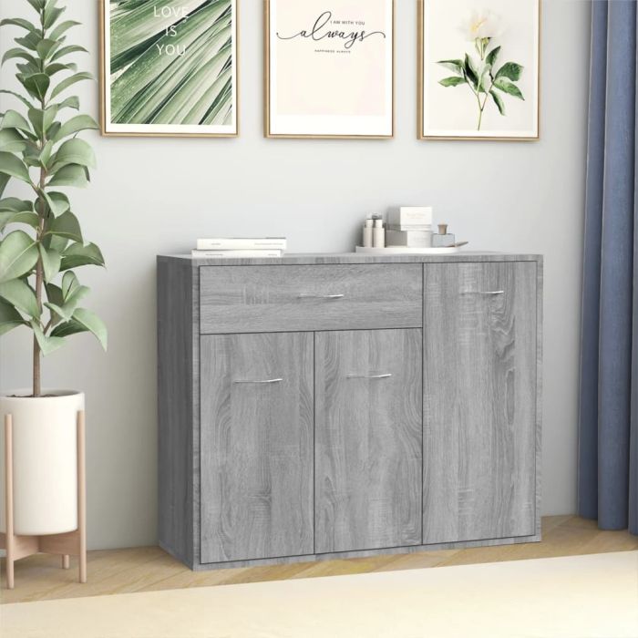 Sideboard Grey Sonoma 88x30x70 cm Engineered Wood