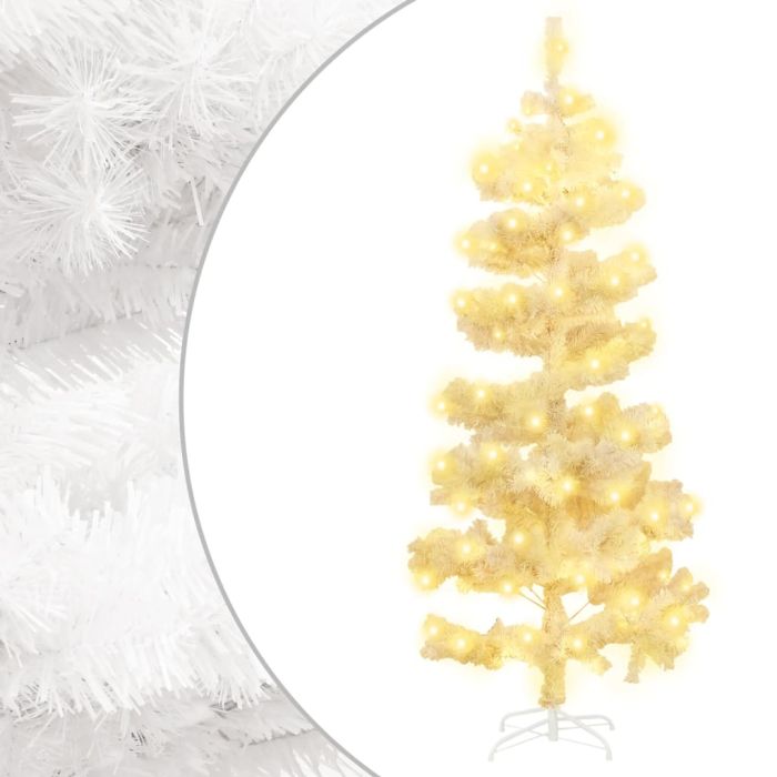 Lauxe Swirl Pre-lit Christmas Tree with Stand White 150cm PVC