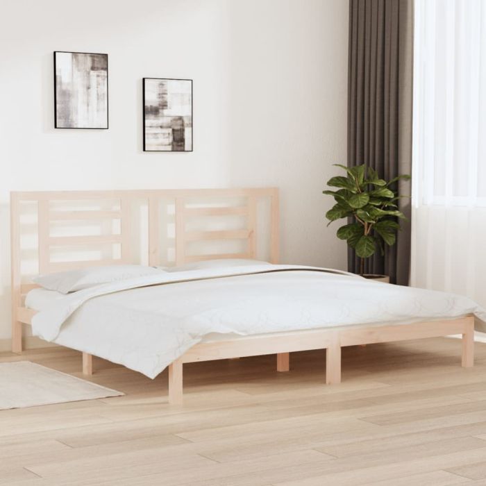 Bed Frame Solid Wood Pine 200x200 cm