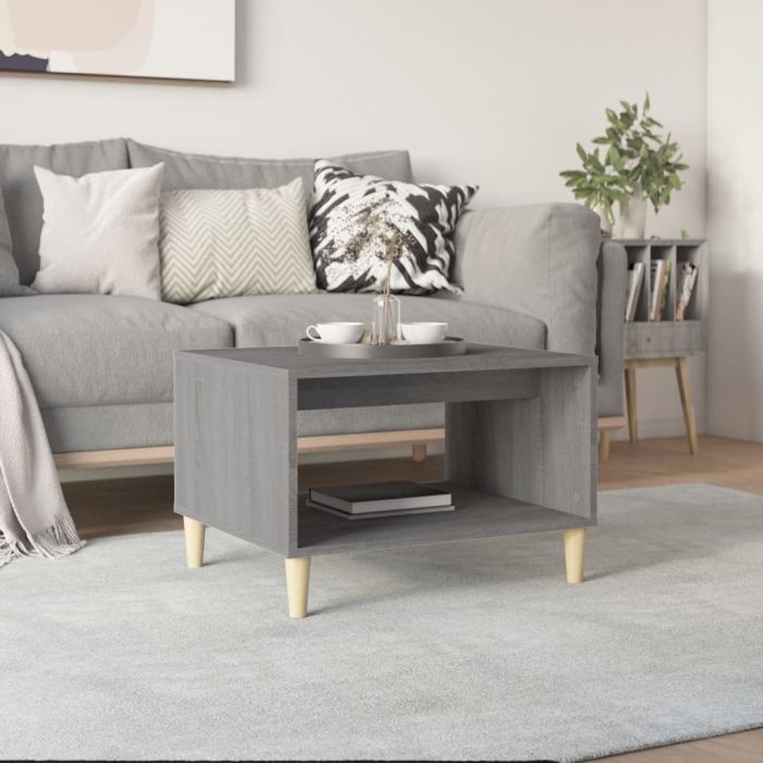 Coffee Table Grey Sonoma 60x50x40 cm Engineered Wood