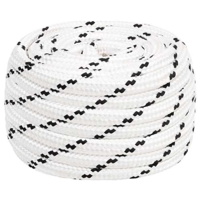 Braided Boat Rope White 20mmx50 m Polyester