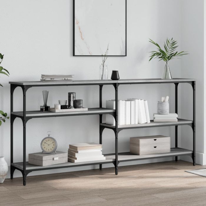 Console Table Grey Sonoma 160x29x75 cm Engineered Wood