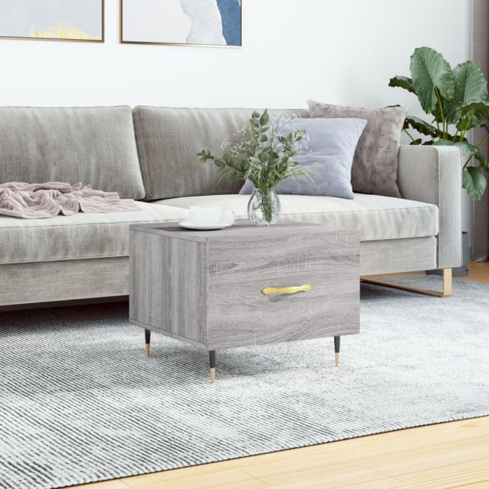 Coffee Table Grey Sonoma 50x50x40 cm Engineered Wood