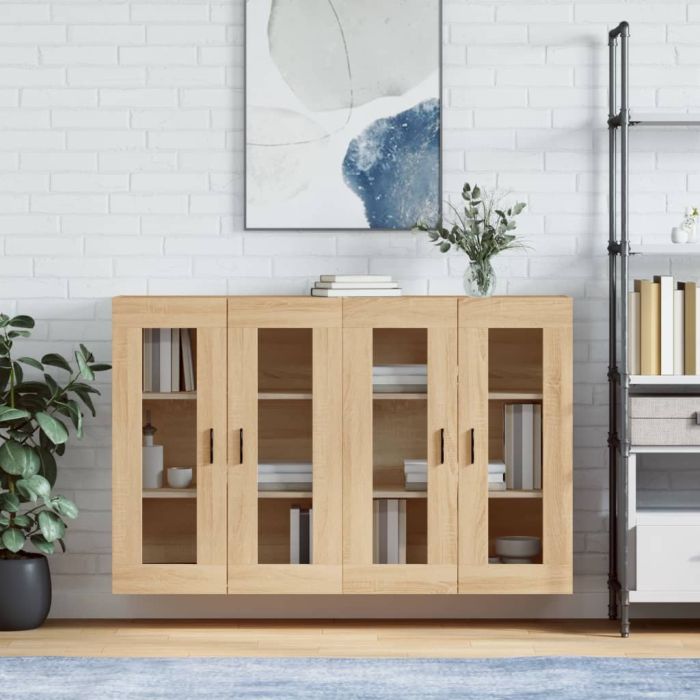 Wall Mounted Cabinets 2 Pcs Sonoma Oak Engineered Wood