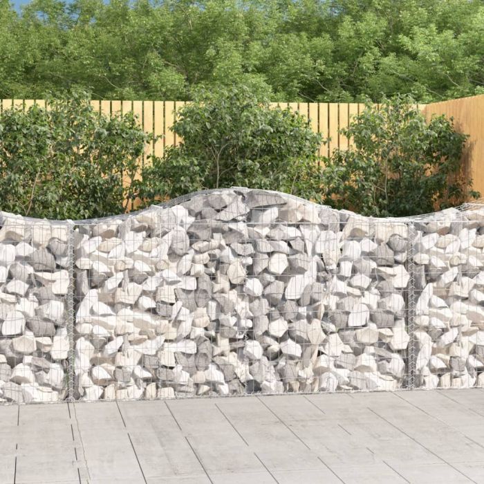 Arched Gabion Baskets 40 pcs 200x50x100/120 cm Galvanised Iron