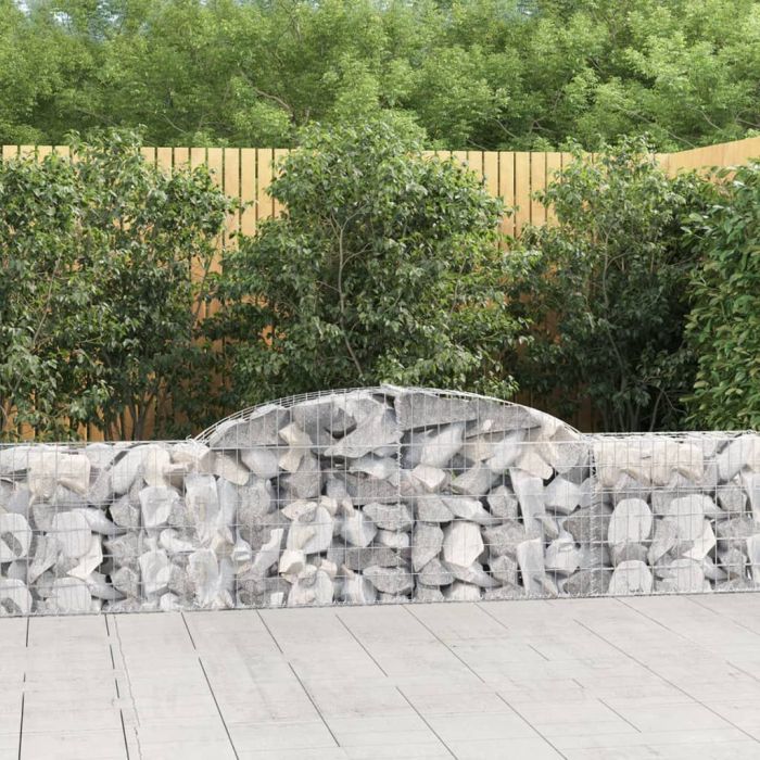 Arched Gabion Baskets 25 Pieces 300x30x60/80 cm Galvanised Iron