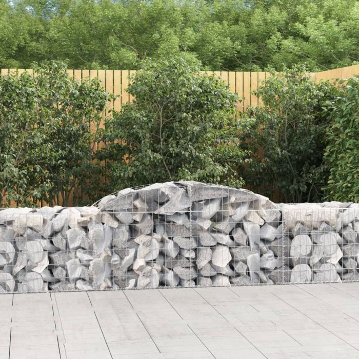 Arched Gabion Baskets 13 pcs 300x50x60/80 cm Galvanised Iron