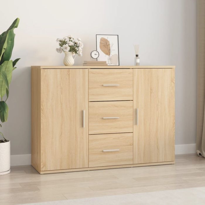Sideboard Sonoma Oak 91x29.5x65 cm Engineered Wood