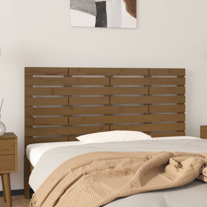 Wall Headboard Honey Brown 146x3x63cm Solid Wood Pine