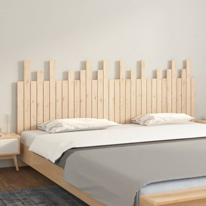 Wall Headboard 204x3x80cm Solid Wood Pine