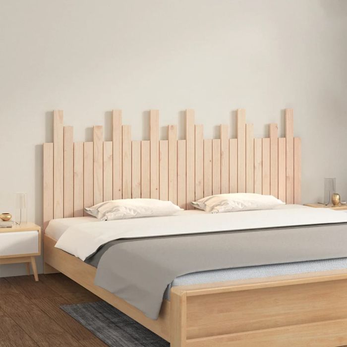 Wall Headboard 185x3x80cm Solid Wood Pine