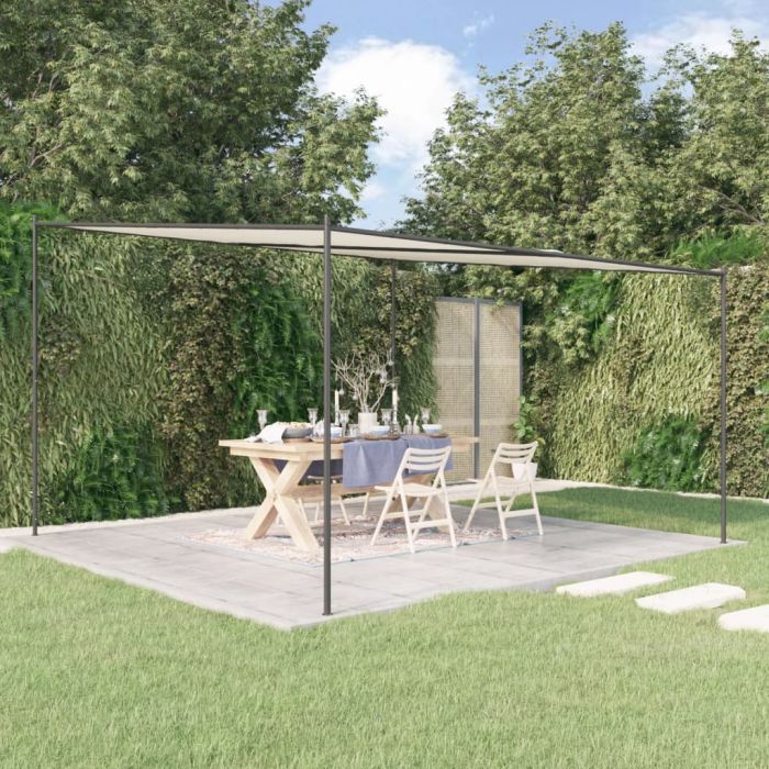 Gazebo White 4x4 m 180 g/m2 Fabric and Steel