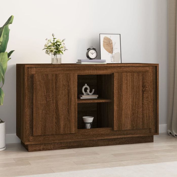 Sideboard Brown Oak 102x35x60 cm Engineered Wood