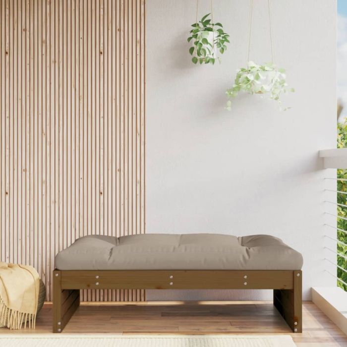 Garden Footstool Honey Brown 120x80 cm Solid Wood Pine