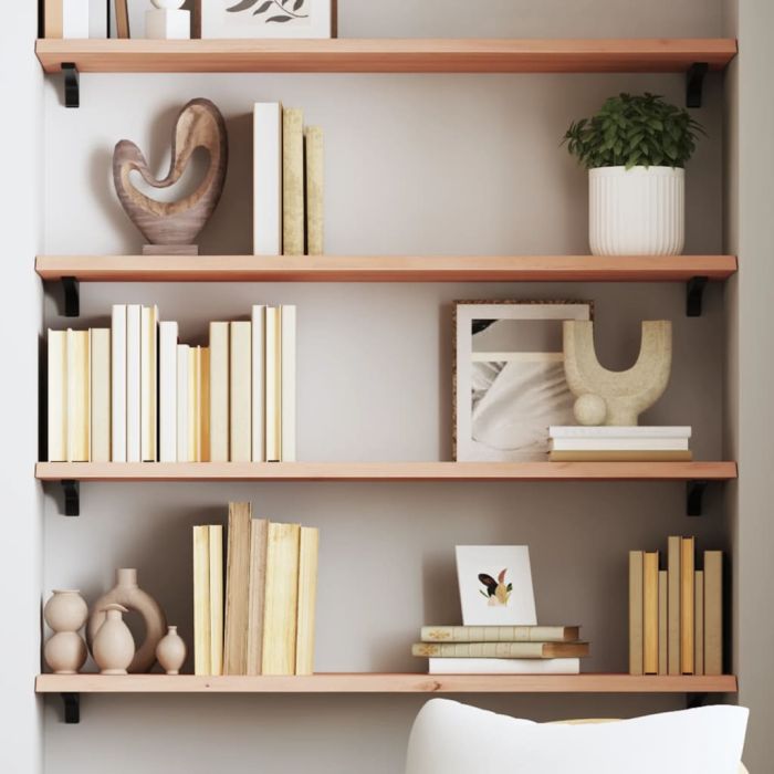 Wall Shelf 100x30x2cm Untreated Solid Wood Oak